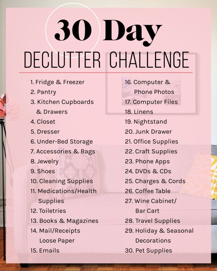 declutter challenge flyer